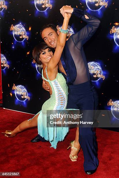 Professional Dancers Flavia Cacace and Vincent Simone attend the Strictly Come Dancing 2011 press launch at BBC Television Centre on September 7,...