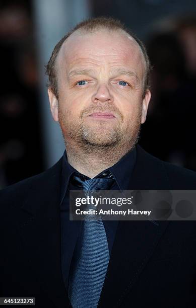 Toby Jones attends The Hunger Games Premiere on March 14, 2012 at the O2 Arena in London.