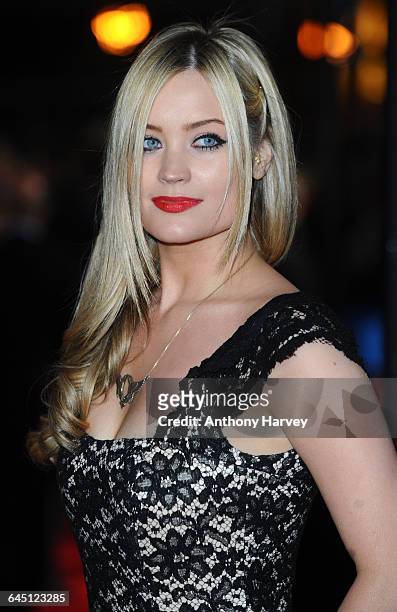 Laura Whitmore attends The Hunger Games Premiere on March 14, 2012 at the O2 Arena in London.