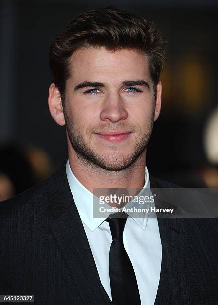 Liam Hemsworth attends The Hunger Games Premiere on March 14, 2012 at the O2 Arena in London.
