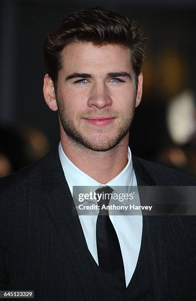 Liam Hemsworth attends The Hunger Games Premiere on March 14, 2012 at the O2 Arena in London.