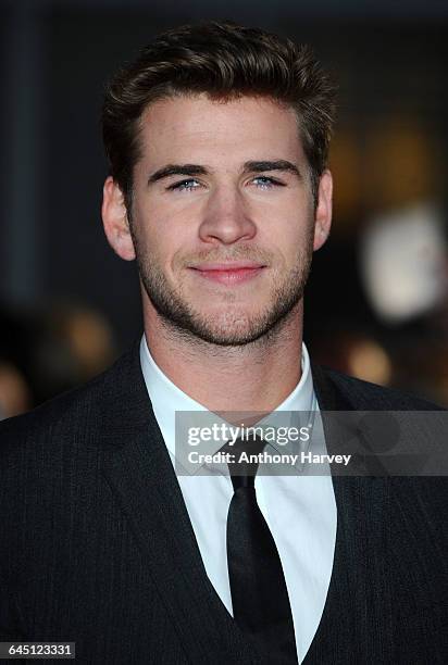 Liam Hemsworth attends The Hunger Games Premiere on March 14, 2012 at the O2 Arena in London.