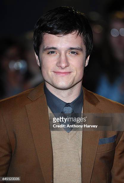 Josh Hutcherson attends The Hunger Games Premiere on March 14, 2012 at the O2 Arena in London.