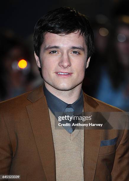 Josh Hutcherson attends The Hunger Games Premiere on March 14, 2012 at the O2 Arena in London.