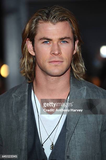 Chris Hemsworth attends The Hunger Games Premiere on March 14, 2012 at the O2 Arena in London.