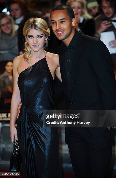 Melanie Slade and Theo Walcott attend the UK premiere of The Twilight Saga: Breaking Dawn Part 1 at Westfield Stratford City on November 16, 2011 in...