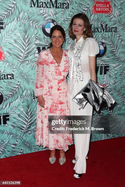 President of Women In Film Cathy Schulman and make-up artist Eva von Bahr attend the 10th annual Women in Film Pre-Oscar Cocktail Party at...