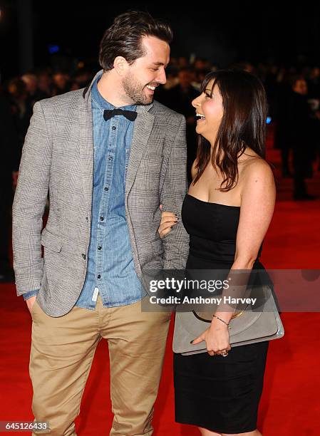 Roxanne Pallett and Darren McMullen attend The Women in Black World Premiere on January 24, 2012 at the Royal Festival Hall in London.