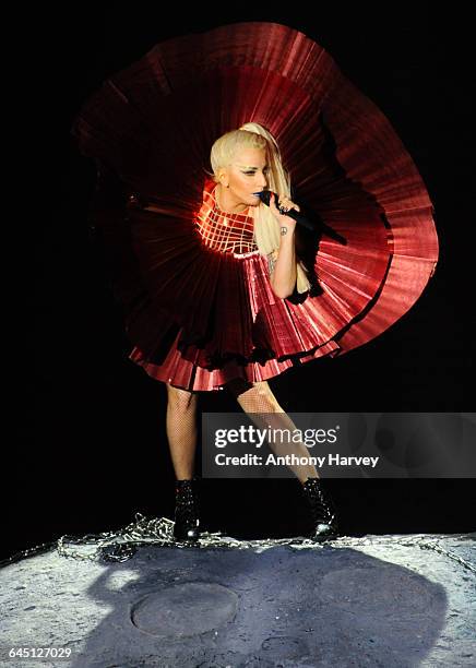 Lady Gaga performs at the 2011 MTV European Music Awards on November 06, 2011 at Odyssey Arena in Belfast.