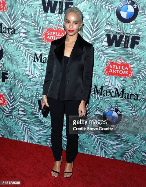 Zoe Kravitz arrives at the 10th Annual Women In Film Pre-Oscar Cocktail Party at Nightingale Plaza on February 24, 2017 in Los Angeles, California.