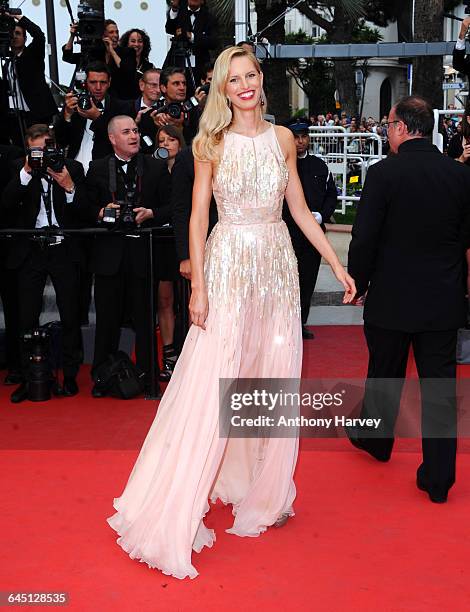 Model Karolina Kurkova attends the 'Les Bien-Aimes' Premiere and Closing Ceremony at the Palais des Festivals during the 64th Cannes Film Festival on...