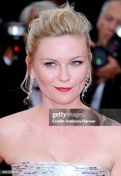 Actress Kirsten Dunst attends the 'Les Bien-Aimes' Premiere and Closing Ceremony at the Palais des Festivals during the 64th Cannes Film Festival on...