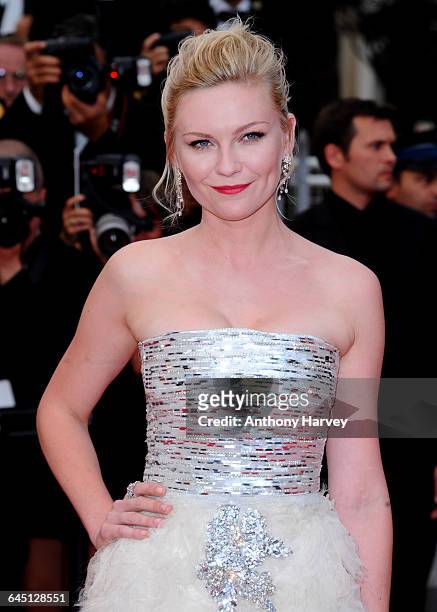 Actress Kirsten Dunst attends the 'Les Bien-Aimes' Premiere and Closing Ceremony at the Palais des Festivals during the 64th Cannes Film Festival on...