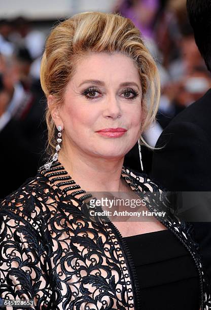 Actress Catherine Deneuve attends the 'Les Bien-Aimes' Premiere and Closing Ceremony at the Palais des Festivals during the 64th Cannes Film Festival...