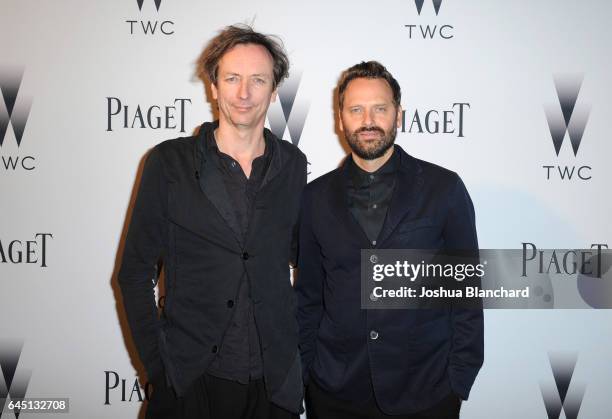 Volker Bertelmann and Dustin O'Halloran attend a cocktail party to kick-off Independent Spirit Awards and Oscar weekend hosted by Piaget and The...