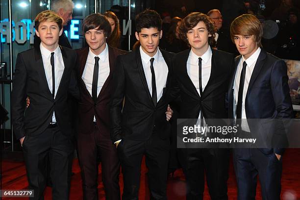 Factor Finalists One Direction attend 'The Chronicles of Narnia: The Voyage of the Dawn Treader' World Premiere at the Odeon Cinema, Leicester Square...