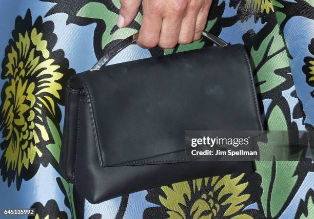 Actress Elizabeth Rodriguez, bag detail, attends the "Logan" New York screening at Rose Theater, Jazz at Lincoln Center on February 24, 2017 in New...