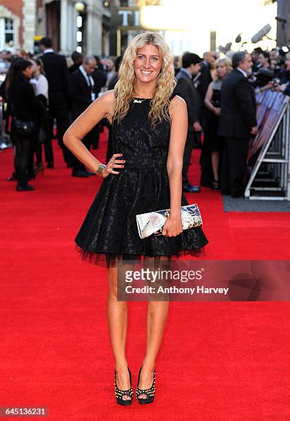 Francesca Hull attends the world premiere of 'Titanic 3D' at the Royal Albert Hall on March 27, 2012 in London.
