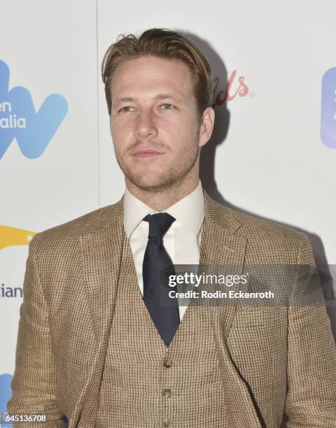 Luke Bracey attends the Screen Australia and Australians in Film reception for Australian Oscar nominees at Four Seasons Hotel Los Angeles at Beverly...