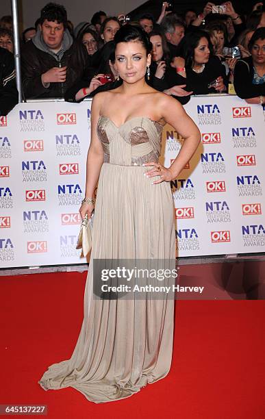 Shona McGarty attends the National Television Awards at the O2 Arena on January 25, 2012 in London.