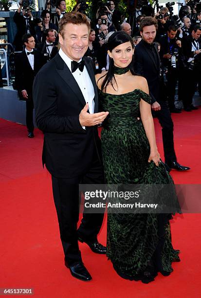 Alec Baldwin, Hilaria Thomas attend the Killing Them Softly Premiere during the 65th Annual Cannes Film Festival at Palais des Festivals on May 22,...
