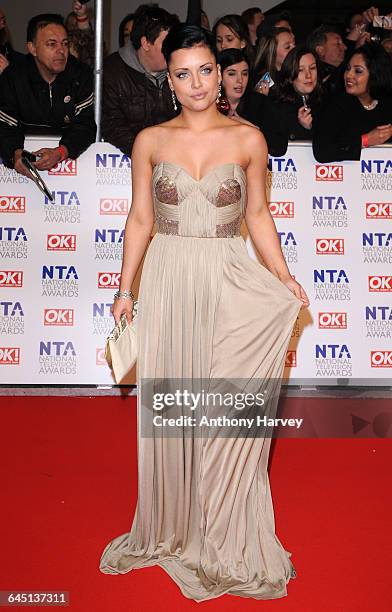 Shona McGarty attends the National Television Awards at the O2 Arena on January 25, 2012 in London.