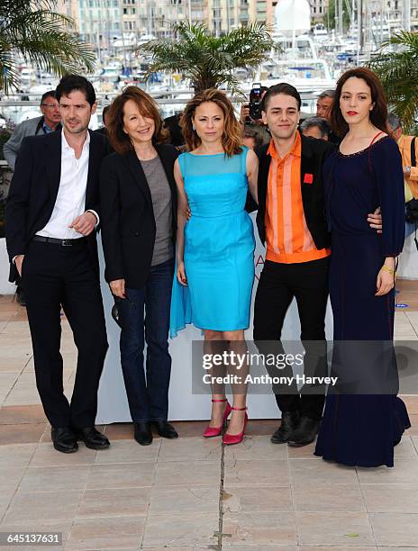 Director Xavier Dolan attends the Laurence Anyways Photocall lduring the 65th Annual Cannes Film Festival at Palais des Festivals on May 19, 2012 in...