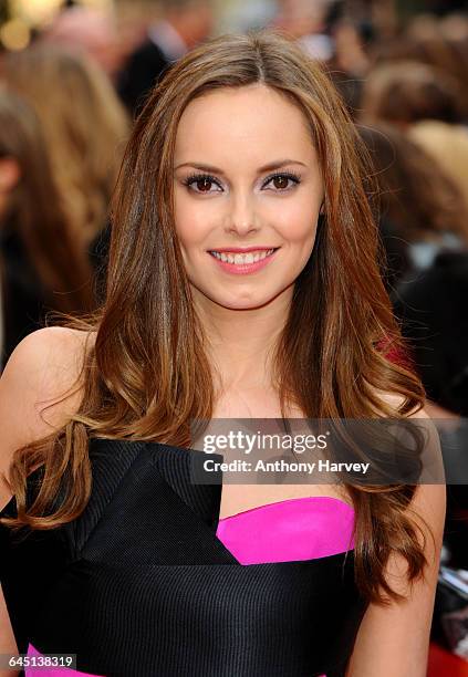 Hannah Tointon attends the world film premiere of The Inbetweeners Movie at Vue West End on August 16, 2011 in London.