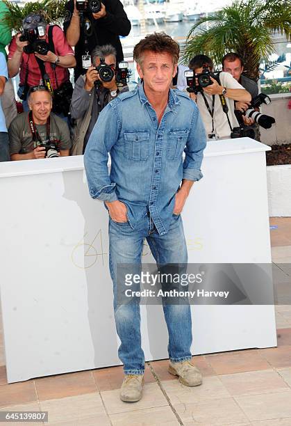 Actor Sean Penn attends the 'This Must Be The Place' Photocall at the Palais des Festivals during the 64th Cannes Film Festival on May 20, 2011 in...