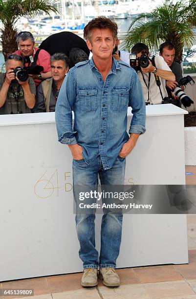 Actor Sean Penn attends the 'This Must Be The Place' Photocall at the Palais des Festivals during the 64th Cannes Film Festival on May 20, 2011 in...