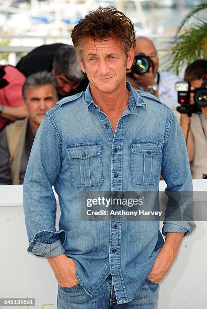 Actor Sean Penn attends the 'This Must Be The Place' Photocall at the Palais des Festivals during the 64th Cannes Film Festival on May 20, 2011 in...