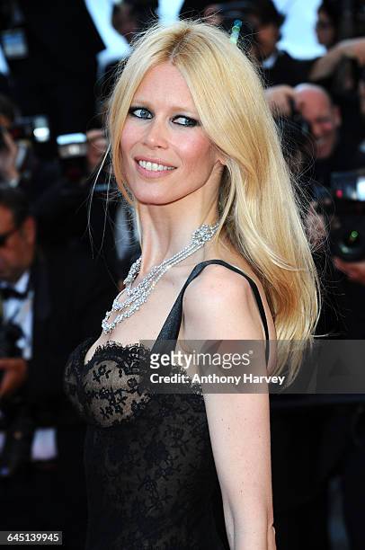 Model Claudia Schiffer attends the 'This Must Be The Place' Premiere at the Palais des Festivals during the 64th Cannes Film Festival on May 20, 2011...