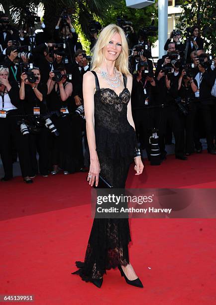 Model Claudia Schiffer attends the 'This Must Be The Place' Premiere at the Palais des Festivals during the 64th Cannes Film Festival on May 20, 2011...