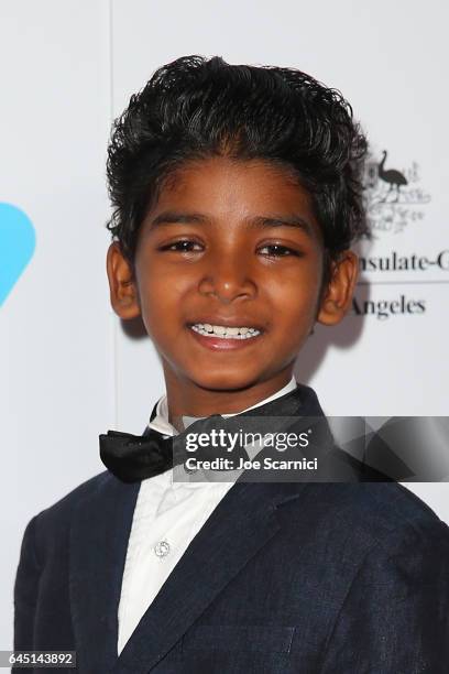 Sunny Pawar attends Screen Australia and Australians In Film reception for Australian Oscar Nominees at Four Seasons Hotel Los Angeles at Beverly...