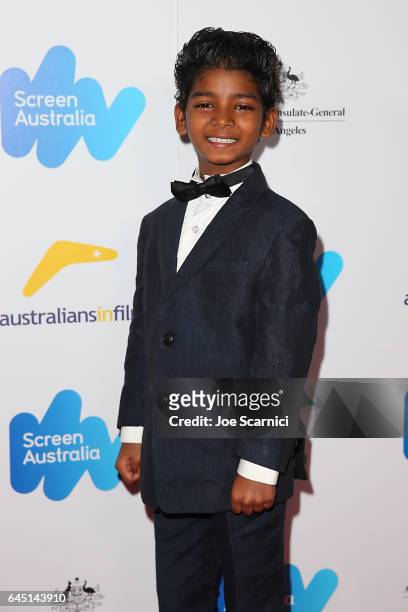 Sunny Pawar attends Screen Australia and Australians In Film reception for Australian Oscar Nominees at Four Seasons Hotel Los Angeles at Beverly...