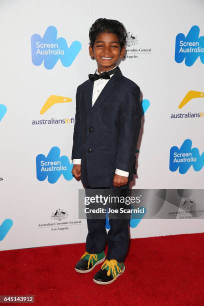 Sunny Pawar attends Screen Australia and Australians In Film reception for Australian Oscar Nominees at Four Seasons Hotel Los Angeles at Beverly...