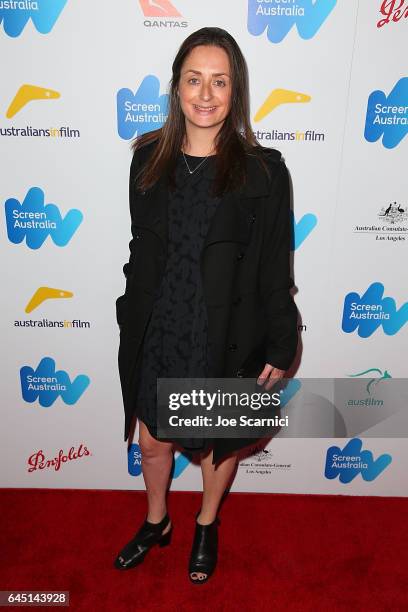 Kate Marks attends the Screen Australia and Australians In Film reception for Australian Oscar Nominees at Four Seasons Hotel Los Angeles at Beverly...