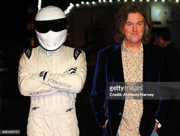 The Stig and James May attend the World Premiere of Jack Reacher on December 10, 2012 at the Odeon, Leicester Square in London.