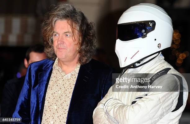 The Stig and James May attend the World Premiere of Jack Reacher on December 10, 2012 at the Odeon, Leicester Square in London.