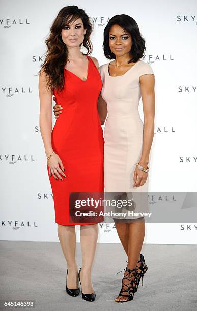 Berenice Marlohe and Naomie Harris attend the photocall for the 23rd James Bond film, Skyfall on November 3, 2011 at the Massimo Restaurant in London.