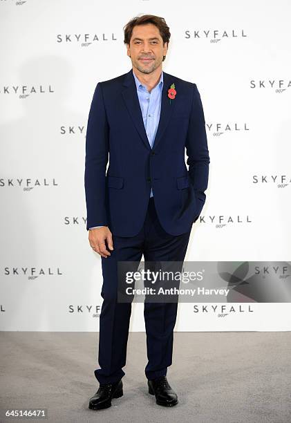 Javier Bardem attends the photocall for the 23rd James Bond film, Skyfall on November 3, 2011 at the Massimo Restaurant in London.