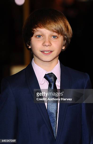 Daniel Huttlestone attends the World Premiere of Les Miserables on December 05, 2012 at the Odeon, Leicester Square in London.