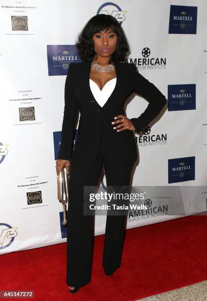 Actress Angell Conwell attends the 2017 Pre-Oscar Gala for the American Black Film aInstitute at Preston's on February 24, 2017 in Hollywood,...