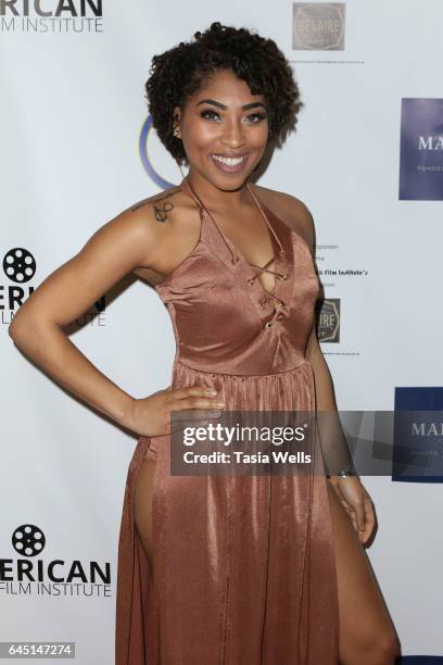 Actress Adriyan Rae attends the 2017 Pre-Oscar Gala for the American Black Film aInstitute at Preston's on February 24, 2017 in Hollywood, California.