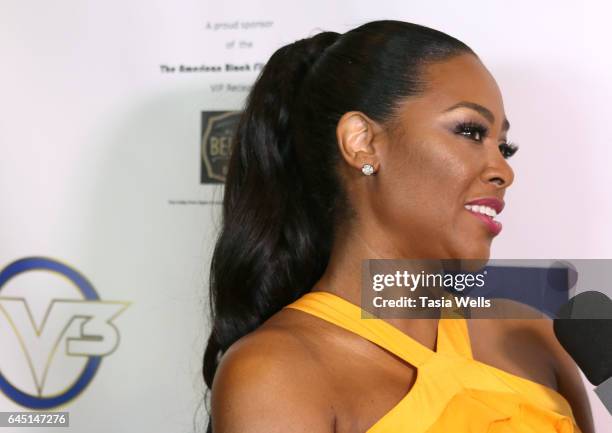 Television personality Kenya Moore attends the 2017 Pre-Oscar Gala for the American Black Film aInstitute at Preston's on February 24, 2017 in...