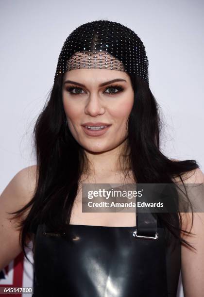 Singer Jessie J arrives at The GREAT Film Reception to honor the British Nominees of The 89th Annual Academy Awards at Fig & Olive on February 24,...