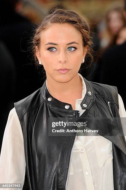 Chloe Green attends the Burberry Autumn Winter 2012 Womenswear Front Row during London Fashion Week at Kensington Gardens on February 20, 2012 in...