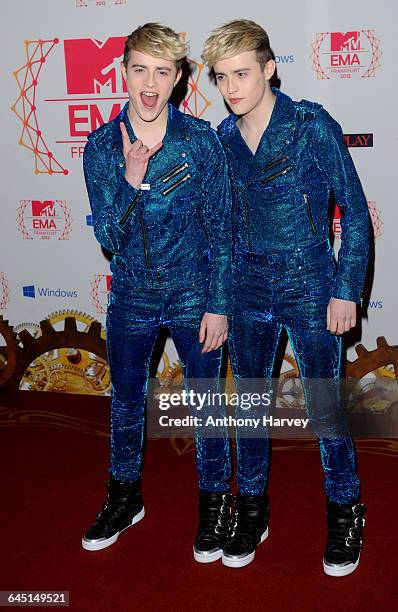 Jedward attend the MTV EMA's 2012 at Festhalle Frankfurt on November 11, 2012 in Frankfurt, Germany.