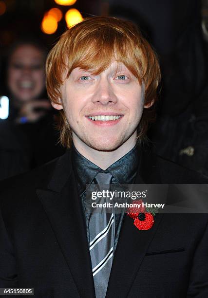 Actor Rupert Grint attends the 'Harry Potter and the Deathly Hallows Part 1' World Premiere at the Odeon Cinema, Leicester Square on November 11,...