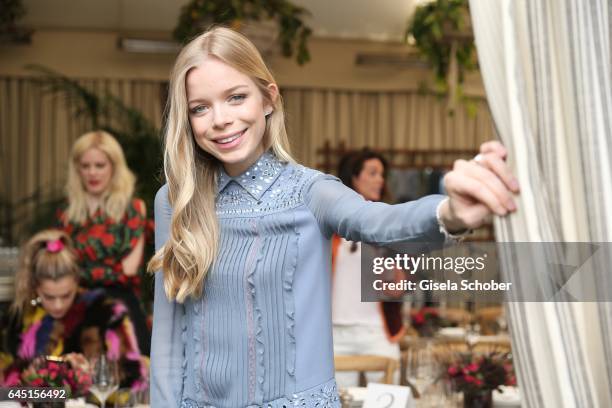 Charly Sturm, daughter of Barbara Sturm, during the Net-A-Porter lunch at hotel Chateau Marmont on February 24, 2017 in Los Angeles, California.